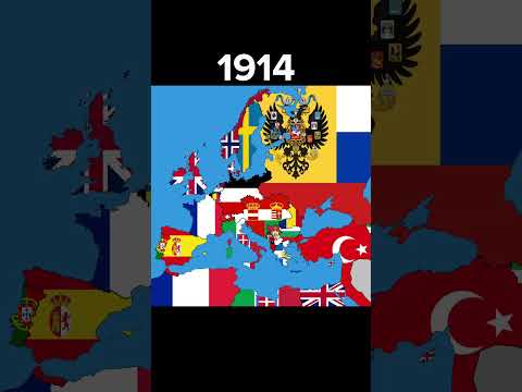 Flag Map of The Europe