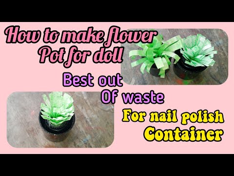 How to make flower pot for doll 🌷🌺💐 | vidushi art and craft