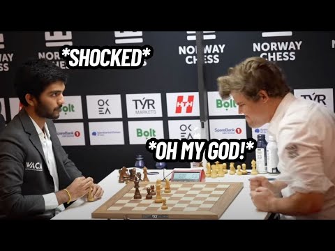 (SOUND ON) Magnus Carlsen HITS THE TABLE and SAYS "OH MY GOD!" After losing against Gukesh!