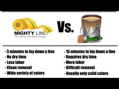 Mighty Line VS Painting - Stop Painting Lines and Use Mighty Line Floor Tape and Floor Signs