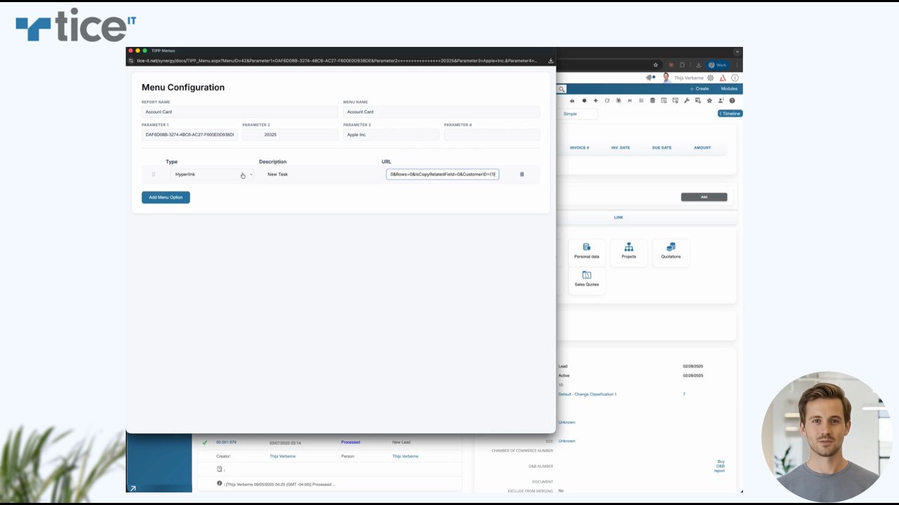 TIPP Configurable Menus