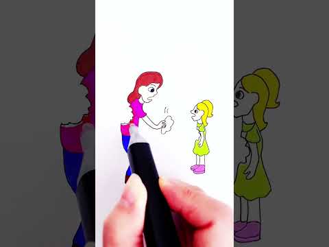🖌️Creative Cool and Love Animation, Drawing Moral Story #story #diy