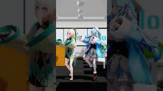ホロライブ★ @風真いろは＆雪花ラミィ トンツカタンタン／クレイジーウォウウォ!! #shorts #mmd #ホロライブ  #風真いろは #雪花ラミィ