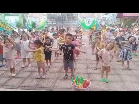 Các bé lớp 4B2 với hoạt động thể dục sáng | Mầm non An Đồng 1