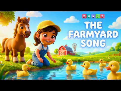 The Farmyard Song | Animal and Farm Song for Kids | Zuni World Nursery Rhymes