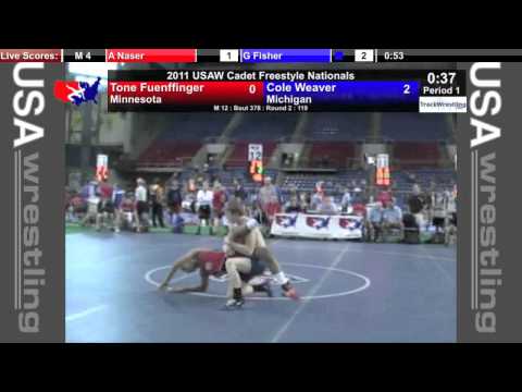Cadet Freestyle 119 - Cole Weaver (MI) vs. Tone Fuenffinger (MN)