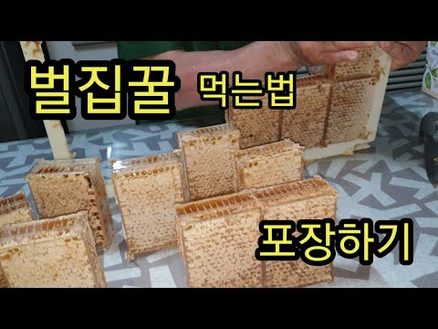 , title : '벌집꿀 먹는 방법과 벌집꿀 포장하여 판매하기(honeycomb harvest)'