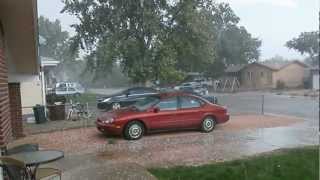 preview picture of video 'Widefield Colorado Afternoon Hail Storm'