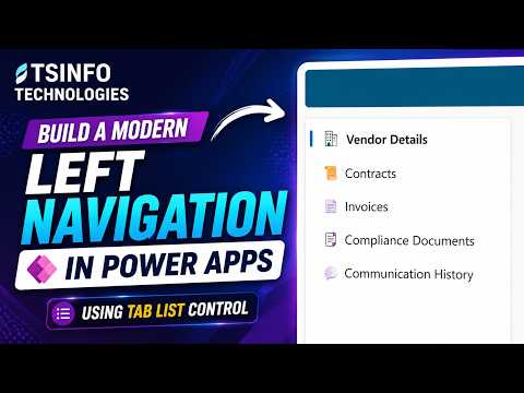 Power Apps Left Sidebar with Tab List Power Apps Left Sidebar with Tab List