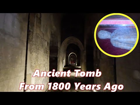 An ancient tomb from the Han Dynasty dating back more than 1,800 years in Hebei Province, China