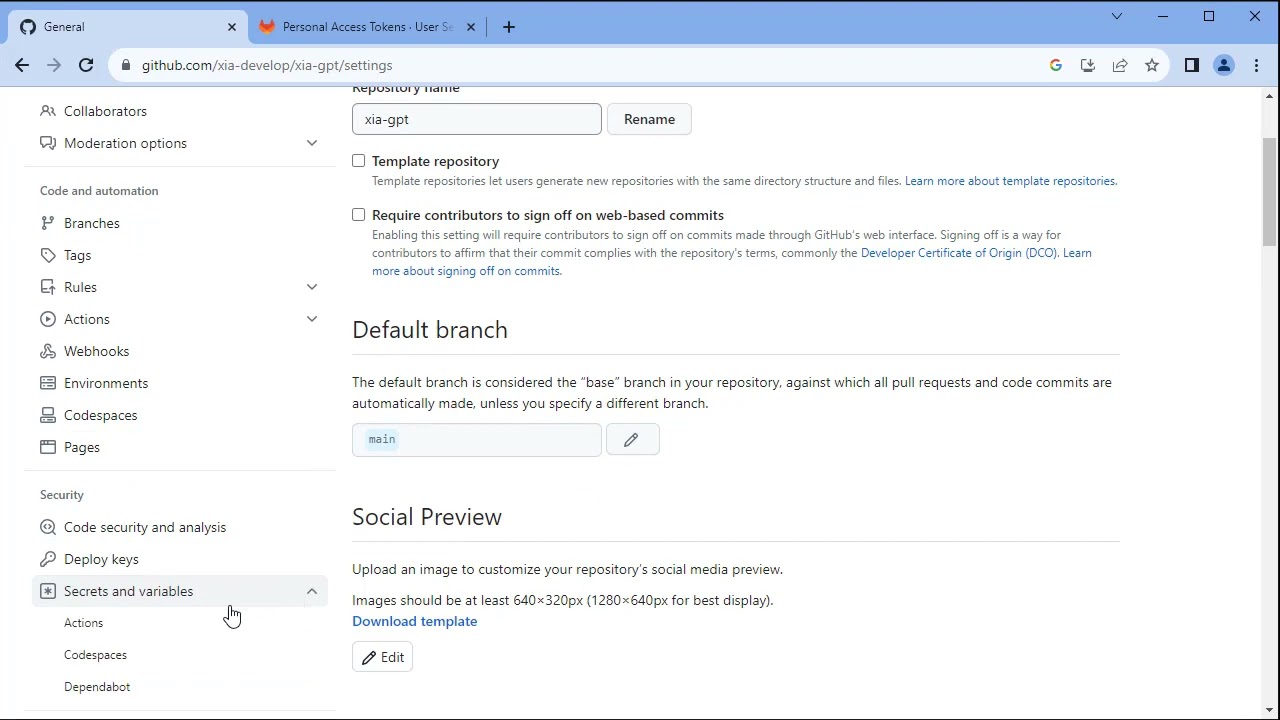 [xia-gpt] 01: Quick Start - Github Action: Preparation