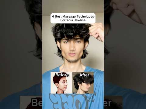 Best massages technique for Jawline  😮 Subscribe for more❤️ #glowup #transformation #shorts