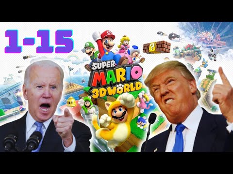 Presidents Play Super Mario 3D World 1-15 (COMPILATION)