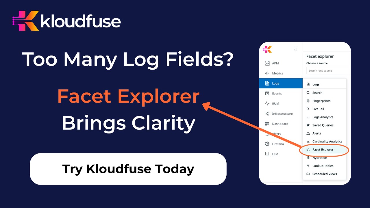 Search Your Logs Instantly | Kloudfuse Facet Explorer Demo (3 Minutes)