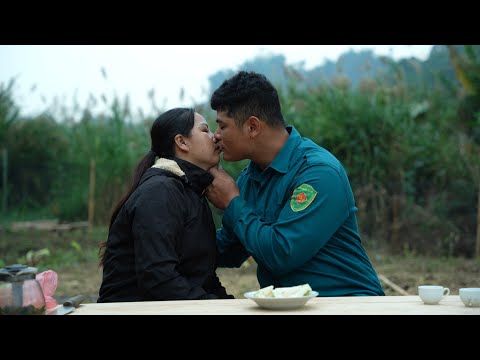 Police Officer Nam broke the silence - and gave Tu Cam her first kiss