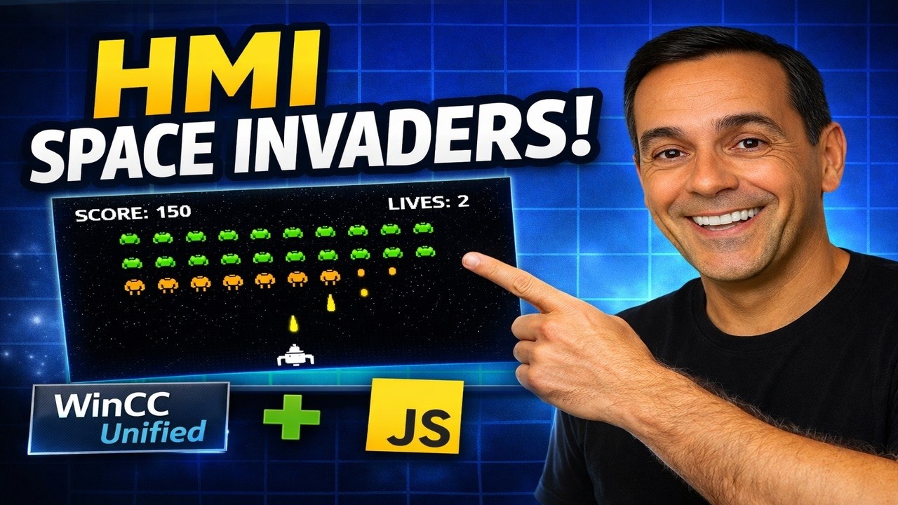 I Built a Game on an industrial HMI: WinCC Unified + JavaScript: Space Invaders Mini-Game