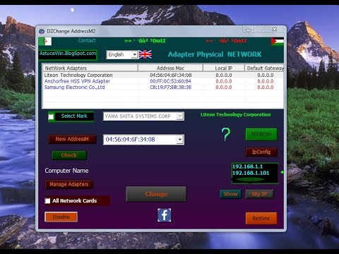 Hide MacAddress get IP تغيير الماك أدرس