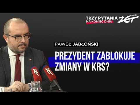 Kto powinien wybierać sędziów do KRS? Paweł Jabłoński w Trzy Pytania na Koniec Dnia
