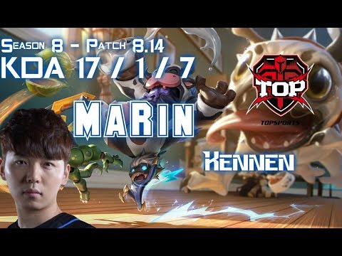 TOP MaRin KENNEN vs POPPY Top - Patch 8.14 KR Ranked