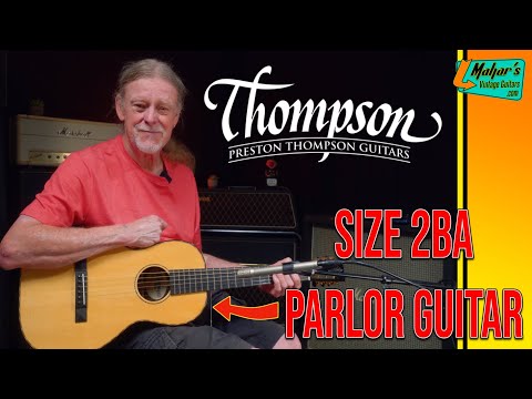 Preston Thompson Guitars Size 2 BA Brazilian Rosewood and Spruce Parlor Guitar with Calton Case - Natural image 26