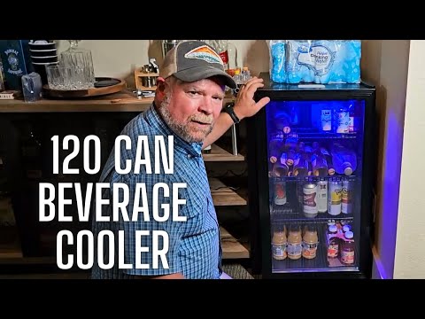 120 Can Mini Fridge w/Glass Door