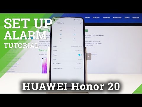 How to Add Alarm in HUAWEI Honor 20 - Set Up Snooze Alarm