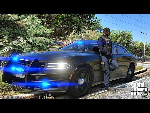 GTA 5 MODS LSPDFR 1028 - CITY UNMARKED CHARGER PATROL!!! (GTA 5 REAL LIFE PC MOD)