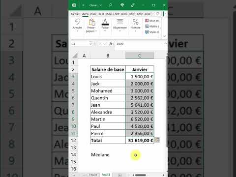 Calculer une médiane #excel #exceltips