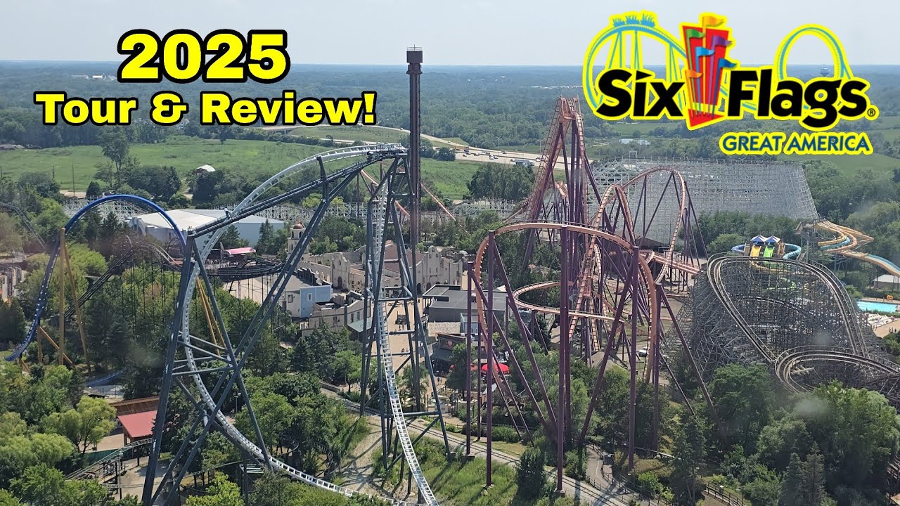 Six Flags Great America 2025 Full Park Tour & Review