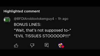Voicelines for @BFDIArobloxtokenguy4