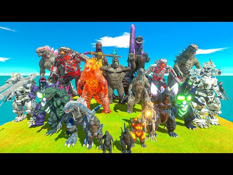 Epic Godzilla Evolution Battle : Shin Godzilla to rescue Kong vs Team King Ghidorah - ARBS