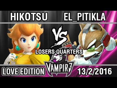 [Vampir3: Love Ed.] Hikotsu (Peach) vs El_Pitikla (Fox) SSB4 Losers Quarters - Top 8