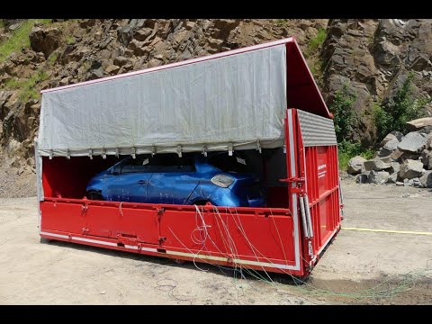 Müller Safety Box | Quarantäne-Box (F90 nach DIN 4102-2) zur Lagerung havarierter E-Fahrzeuge.