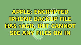 Apple: Encrypted iphone backup file has 16gb, but cannot see any files on in