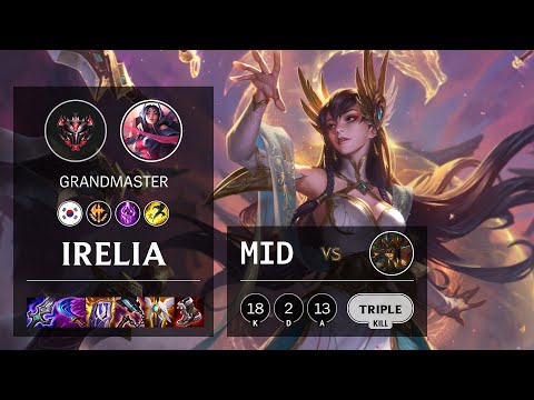 Irelia Mid vs Cassiopeia - KR Grandmaster Patch 11.19