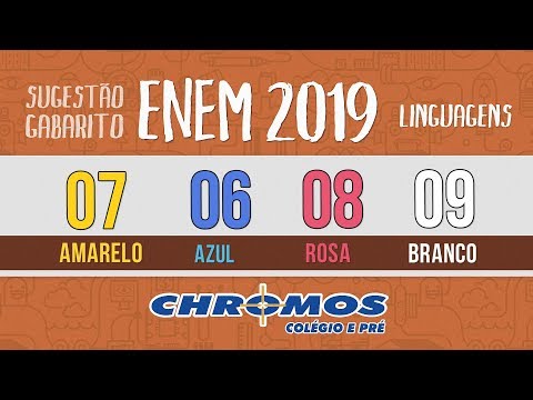 Gabarito ENEM 2019 CHROMOS - Prova Amarela: Questão 07 | Linguagens e Códigos