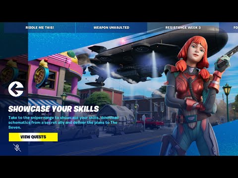 How to Complete All Week 3 Resistance Challenges #Fortnite || showcase your skills