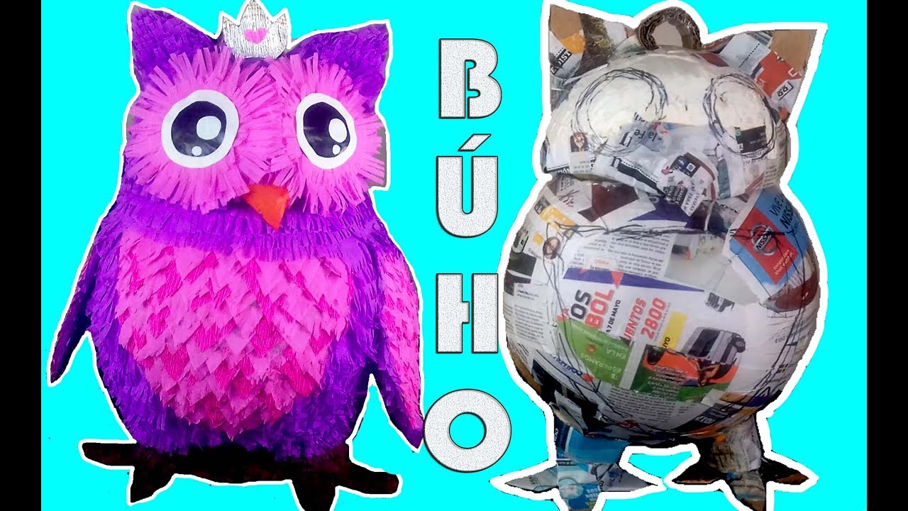 PIÑATA BÚHO armado del cuerpo