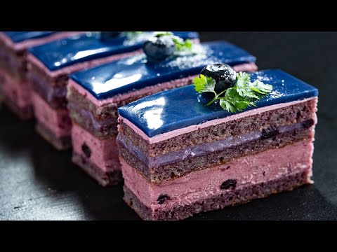 Blueberry Opera chocolate cakes