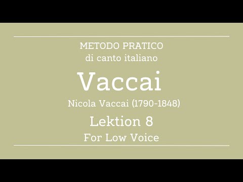 Vaccai - Lesson 8 - Low