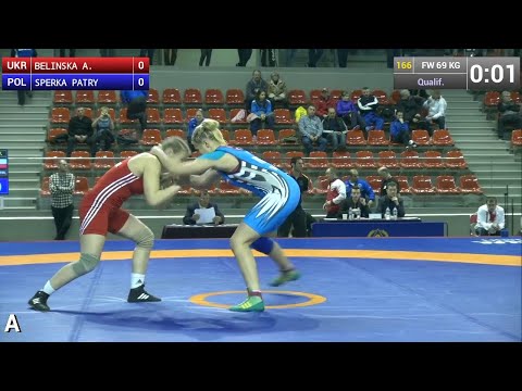Qualification FW - 69 kg: Alla BELINSKA (UKR) df. Patrycja SPERKA (POL) by FALL, 8-0