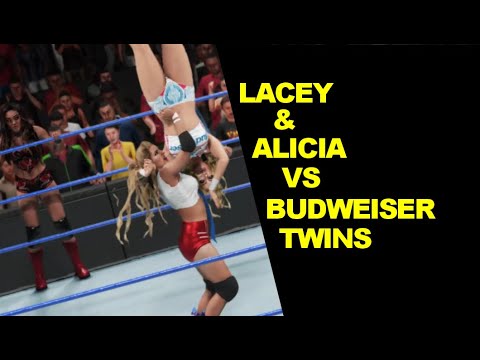 WWE 2K19 Lacey & Alicia vs Budweiser Twins - Elimination Tag