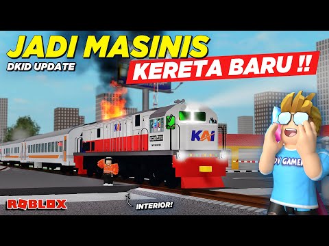 JADI MASINIS KERETA API FULL INTERIOR BARU !! REVIEW GAME KAI DKID UPDATE - Roblox Indonesia