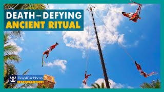 The Ritual of the Papantla Flyers at the Costa Maya Cruise Port