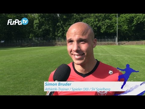 Simon Bruder - SV Spielberg - zum Spiel vs. Karlsruher SC II, im FuPa.tv-Interview am 20.5.2017
