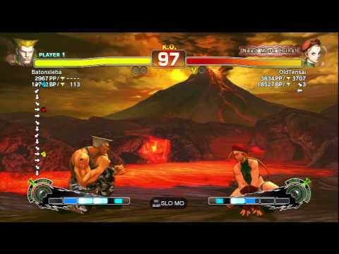 Batonxleba [Guile] Vs OldTensai [Cammy] SSF4 AE Online Ranked Matches - PSN