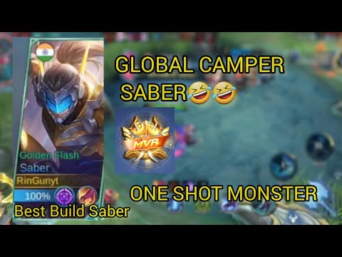 NO Death !! Saber One Shot Best Build 2023 - Top 1 Global Gameplay ~ MLBB
