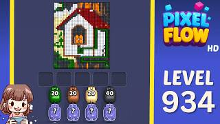 Pixel Flow Level 934 Solution Walkthrough
