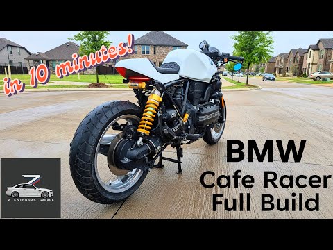 BMW K100 Cafe Racer Full Build in 10 minutes!