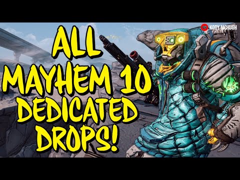 Borderlands 3 ALL NEW MAYHEM 6-10 Weapons Dedicated Drop locations/Guide!